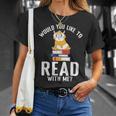 Would You Like To Read With Me Hamster Book T-Shirt Gifts for Her