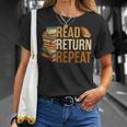 Read Return Repeat Cute Librarian Library Worker Book Lovers T-Shirt Gifts for Her