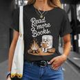 Read S'More Books Camping Outdoors Reading Campfire Smores T-Shirt Gifts for Her