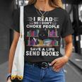I Read So I Don't Choke People Save A Life Send Books Cat For Men Women T-Shirt Gifts for Her I Read So I Don't Choke People Save A Life Send Books Cat For Men Women T-Shirt Gifts for Her