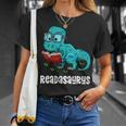 Readasaurus Reading Dinosaur Bookworm Book Reader Meme T-Shirt Gifts for Her Readasaurus Reading Dinosaur Bookworm Book Reader Meme T-Shirt Gifts for Her