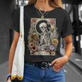 The Reader Tarot Card Skeleton Reading Book T-Shirt Gifts for Her The Reader Tarot Card Skeleton Reading Book T-Shirt Gifts for Her
