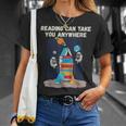 Reading Can Take You Anywhere Astronaut Book Lover Teacher For Men Women Kids T-Shirt Gifts for Her