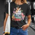 Reading Books Booklover Hamster And Watercolor Books T-Shirt Gifts for Her