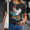 Reading Chicken Bookworm Cute Chicken With Glasses Books T-Shirt Gifts for Her