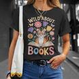 Reading Enthusiast Book Lover Tiger Cute Flowers T-Shirt Gifts for Her Reading Enthusiast Book Lover Tiger Cute Flowers T-Shirt Gifts for Her
