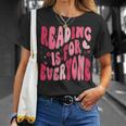 Reading Is For Everyone Books Lover Librarian Bookish Groovy T-Shirt Gifts for Her