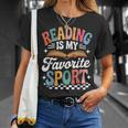Reading Is My Favorite Sport Book Lover Quote Groovy T-Shirt Gifts for Her