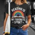 Reading Is My Favorite Sport Book Lover Saying Rainbow T-Shirt Gifts for Her Reading Is My Favorite Sport Book Lover Saying Rainbow T-Shirt Gifts for Her