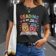 Reading Is My Jam Book Lover Humor T-Shirt Gifts for Her