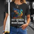 Reading Lover Easily Distracted By Dragons And Books Dragon T-Shirt Gifts for Her