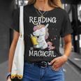 Reading Is Magical Book Lover Unicorn English Teacher Girls T-Shirt Gifts for Her