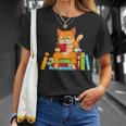 Reading For Men Women Books Cat Reading Lover T-Shirt Gifts for Her