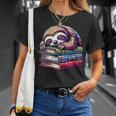 Reading Muffler Sloth On Stack Of Books T-Shirt Gifts for Her Reading Muffler Sloth On Stack Of Books T-Shirt Gifts for Her