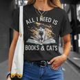 Reading All I Need Is Books & Cats T-Shirt Gifts for Her