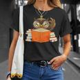 Reading Owl Art Men Women Kids Bookworm Book Lovers T-Shirt Gifts for Her
