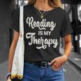 Reading Is My Therapy Book Lover Bookworm Reader T-Shirt Gifts for Her