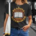 Reading Is My Superpower Book Nerd Bookworm T-Shirt Gifts for Her