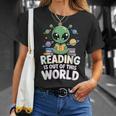 Reading Is Out Of This World Space Book Lover Bookworm T-Shirt Gifts for Her