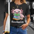 Readsalotl Axolotl Book Reading T-Shirt Gifts for Her