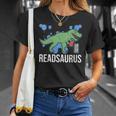 Readsaurus Reader Book Tyrannosaurus T-Rex Dinosaur Jurassic T-Shirt Gifts for Her