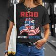 Red And Booked 4th Of July Patriotic Book Lover Art T-Shirt Gifts for Her