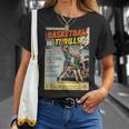 Retro Basketball Player Comic Book Style Dunker Graphic T-Shirt Gifts for Her