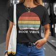 Retro Book Vibes Rainbow For Reading Lovers Vintage T-Shirt Gifts for Her Retro Book Vibes Rainbow For Reading Lovers Vintage T-Shirt Gifts for Her