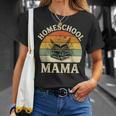 Retro Floral Homeschool Mama Wildflower Book Stack Aesthetic T-Shirt Gifts for Her