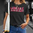 Retro Groovy Library Assistant Librarian Reader Books T-Shirt Gifts for Her