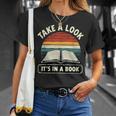 Retro Take A Look It's In A Book Reading T-Shirt Gifts for Her
