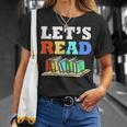 Retro Reading Teacher Book Lover Let's Read T-Shirt Gifts for Her