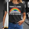 Retros Vintage Rainbow Take a Look It's In a Book Reading T-Shirt Gifts for Her Retros Vintage Rainbow Take a Look It's In a Book Reading T-Shirt Gifts for Her