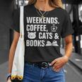 Weekends Coffee Cats And Books T-Shirt Gifts for Her