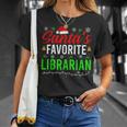 Santa's Favorite Librarian Cute Book Lover Christmas T-Shirt Gifts for Her Santa's Favorite Librarian Cute Book Lover Christmas T-Shirt Gifts for Her