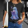Scary Reading Book Lovers Halloween Costume Pastel Ghost T-Shirt Gifts for Her