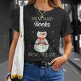 Snow Many Books Snow Little Time Christmas Bookworm Snowman T-Shirt Gifts for Her Snow Many Books Snow Little Time Christmas Bookworm Snowman T-Shirt Gifts for Her