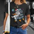 Space Astronaut Reading Book Bookworm Nerd Librarian T-Shirt Gifts for Her