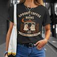 Spooky Coffee & Books Ghost Autumn Reading T-Shirt Gifts for Her
