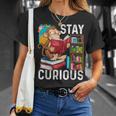 Stay Curious Monkey Reading Book Lover Bookworm T-Shirt Gifts for Her Stay Curious Monkey Reading Book Lover Bookworm T-Shirt Gifts for Her