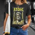 Stoic Philosophy Vintage Book Cover Stoicism Philosopher T-Shirt Gifts for Her