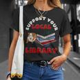 Support Your Local Library Guinea Pig Book Reader T-Shirt Gifts for Her