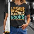 I Survived Reading Banned Books Read Librarian Men Women T-Shirt Gifts for Her