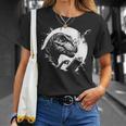 T-Rex Bookworm Book Reading Dinosaur Lover T-Shirt Gifts for Her