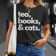 Tea Books And Cats Cat Mom Mum Mama Dad Reading Lover Book T-Shirt Gifts for Her Tea Books And Cats Cat Mom Mum Mama Dad Reading Lover Book T-Shirt Gifts for Her