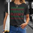 Teacher Ugly Sweater Christmas Science Of Reading T-Shirt Gifts for Her