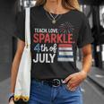 Teaching Love 4th Of July Teacher American Flag Books Party T-Shirt Gifts for Her Teaching Love 4th Of July Teacher American Flag Books Party T-Shirt Gifts for Her