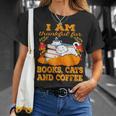 I Am Thankful For Books Cats And Coffee Thanksgiving T-Shirt Gifts for Her I Am Thankful For Books Cats And Coffee Thanksgiving T-Shirt Gifts for Her
