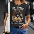 That's What I Do I Read Books I Drink Wine Cat Men Women T-Shirt Gifts for Her
