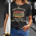 That's What i Do i Read Books And i Know Things Vintage Art T-Shirt Gifts for Her That's What i Do i Read Books And i Know Things Vintage Art T-Shirt Gifts for Her